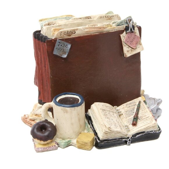 Vintage FIGI Ceramic Pen Pencil Business Card Holder Admin Briefcase Office Y2K - Picture 2 of 7